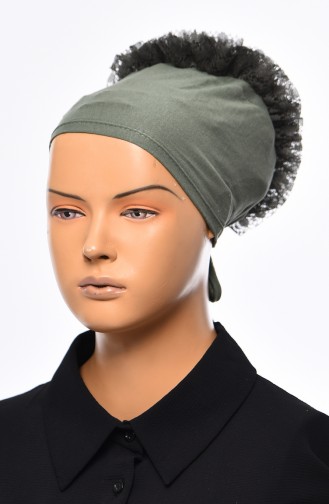 Lace Frilly Bonnet 901392-12 Dark Green 901392-12