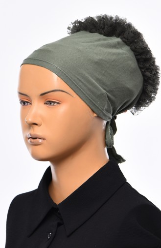 Lace Frilly Bonnet 901392-12 Dark Green 901392-12