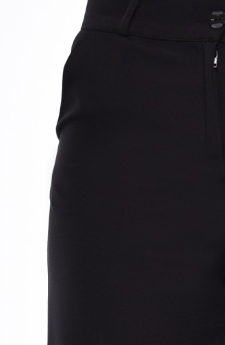 Pockets Straight Cuff Trousers 0233-04 Black 0233-04