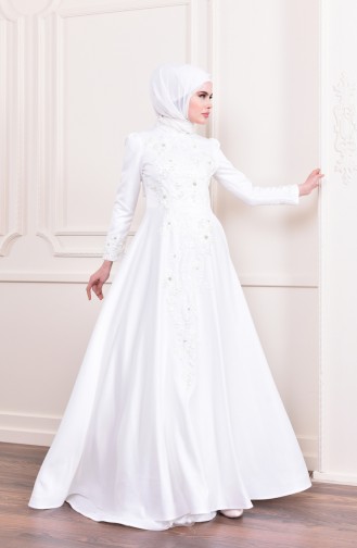 Habillé Hijab Ecru 6156-03