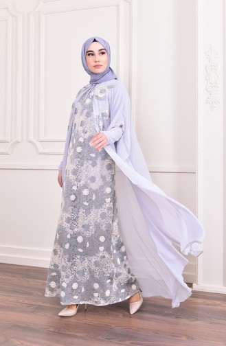 Habillé Hijab Gris 6159-02