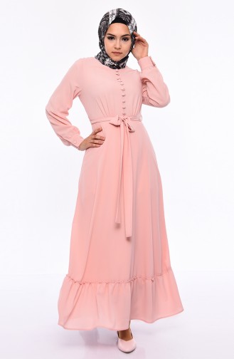 Robe Hijab Poudre 3063-03