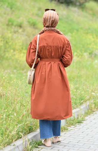 Buttoned Belted Tunic 1249-01 Tobacco 1249-01