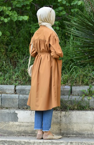 Buttoned Belted Tunic 1249-02 Mustard 1249-02