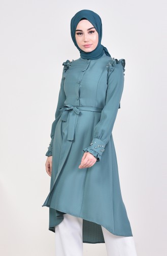 Pearls Belted Tunic 1385-01 Green 1385-01