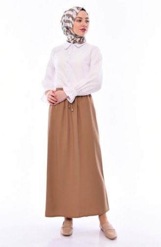 Elastic Waist Skirt 1124-02 Camel 1124-02