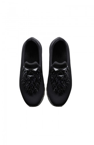 Bayan Taşlı Spor Ayakkabı PM19-K455 Siyah