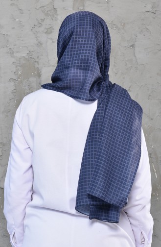 Gemusterter Baumwollschal 95272-03 Indigo 95272-03