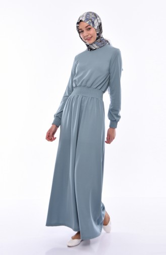 Robe Hijab Vert noisette 4008-03