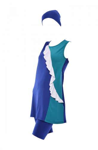 Saxon blue Swimsuit Hijab 346-01