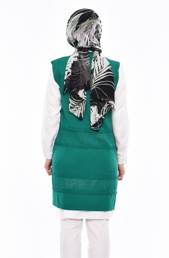 Gilet Tricot avec Poches 4124-15 Vert 4124-15