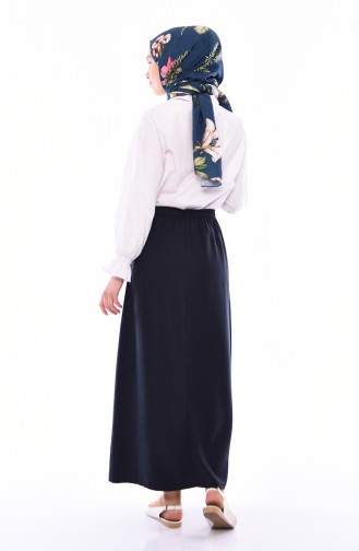 Navy Blue Skirt 1095B-01