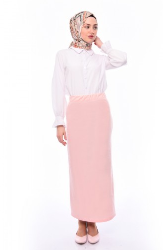 Elastic Waist Pencil Skirt  2139-06 Pink 2139-06