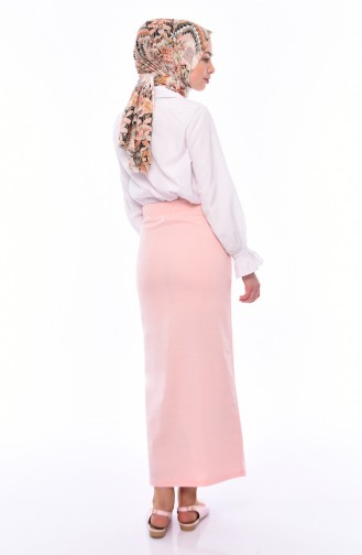 Elastic Waist Pencil Skirt  2139-06 Pink 2139-06