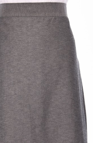 Zippered Skirt 6373-02 Gray Black 6373-02