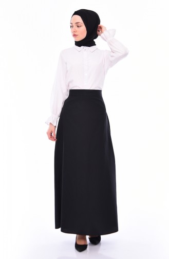 Zippered Skirt 6373-06 Black 6373-06