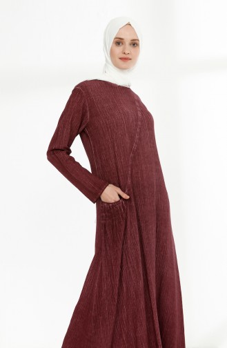 فستان ارجواني داكن 9047-09