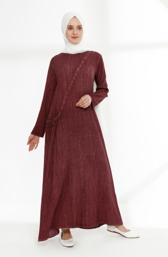 Plum Hijab Dress 9023-01