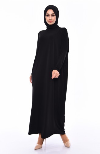 Sandy Yarasa Kol Elbise 8813-03 Siyah