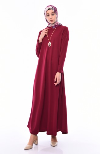Fuchsia Hijab Dress 0286-05