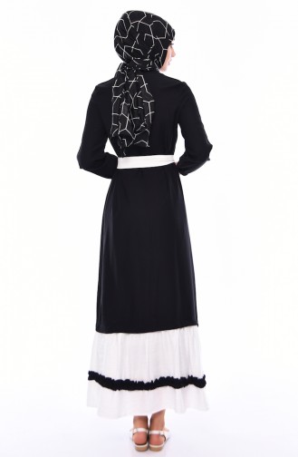 Ruffled Dress  5696-03 Black 5696-03
