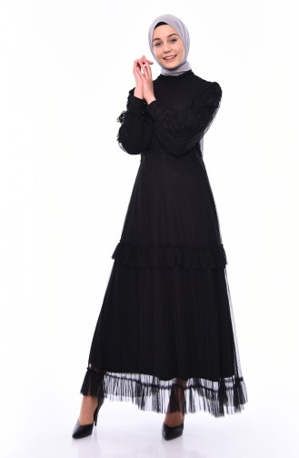 Black İslamitische Jurk 8135-01