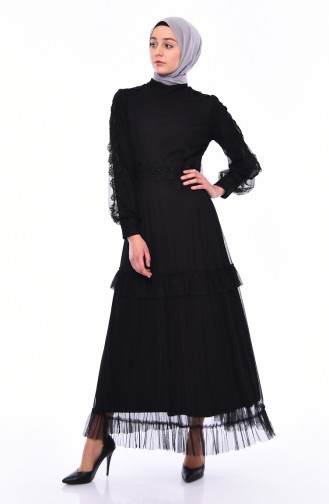 Black İslamitische Jurk 8135-01