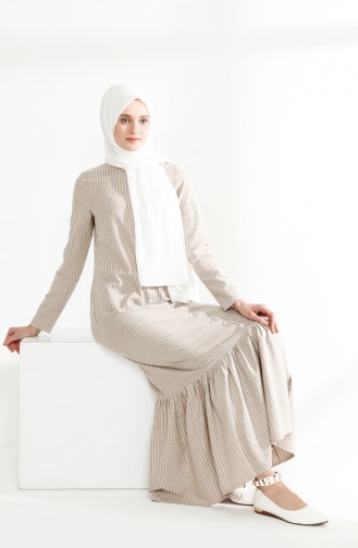 Mink Hijab Dress 5017-04