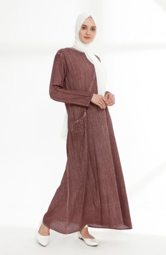 Robe Hijab Rose Pâle 9047-07