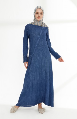 Indigo Hijab Dress 9023-04