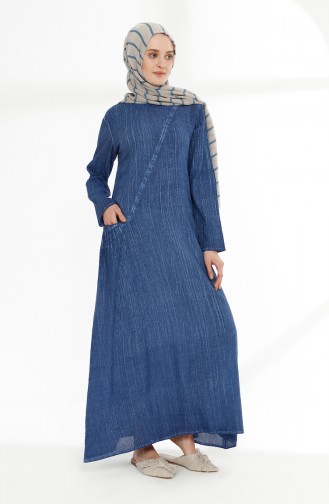 Indigo Hijab Dress 9023-04