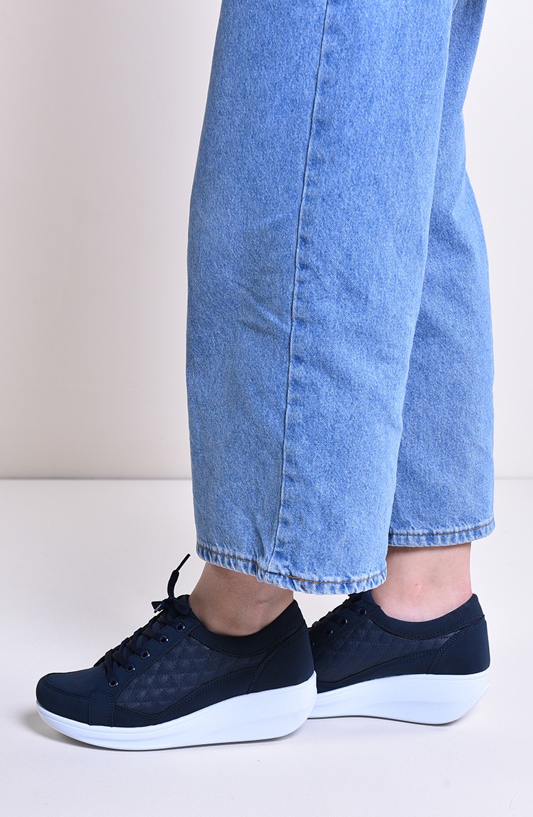 navy blue leather sneakers women's
