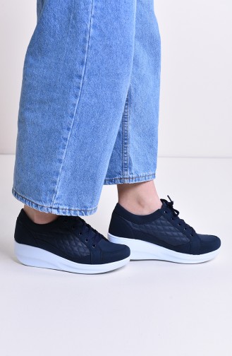 ALLFORCE Sneakers Women´s Shoes 0107 Navy Blue Leather 0107