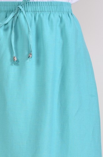 Elastic Waist Skirt 1002C-03 Water Green 1002C-03