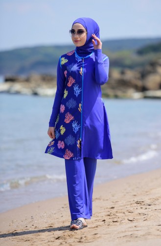 Saxon blue Swimsuit Hijab 286-02