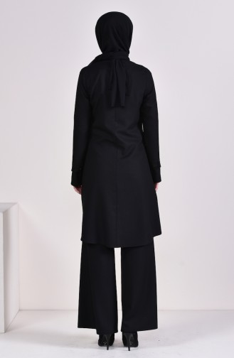 Sequined Tunic Pants Double Suit 0231-01 Black 0231-01