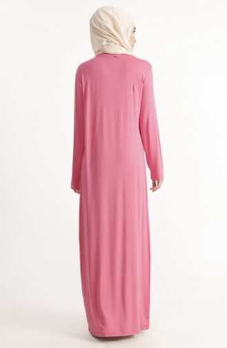 Stone Printed Basic Dress 1286-03 Light Pink 1286-03