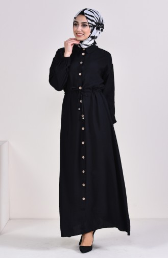 Black Hijab Dress 8161-08