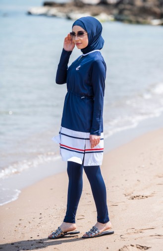 Navy Blue Swimsuit Hijab 1276-01