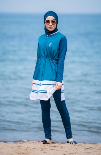 Maillot de Bain Hijab Pétrole 1276-02