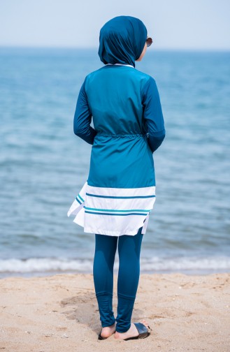 Oil Blue Swimsuit Hijab 1276-02