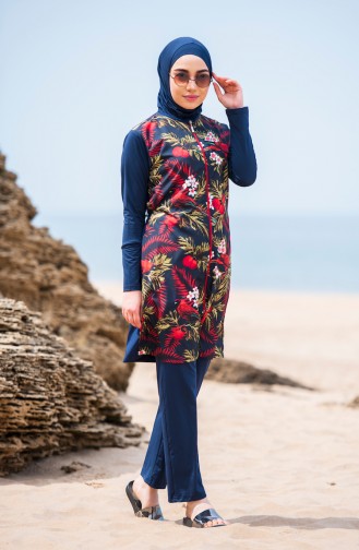 Navy Blue Swimsuit Hijab 281-01