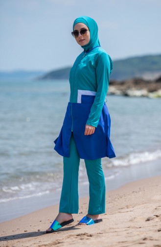 Green Swimsuit Hijab 295-02
