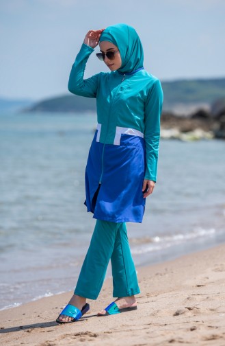 Green Swimsuit Hijab 295-02
