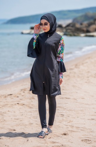 Maillot de Bain Hijab Noir 316-01