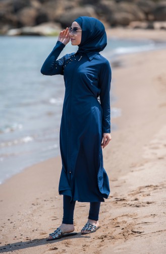 Navy Blue Swimsuit Hijab 386-02