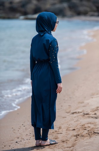 Maillot de Bain Hijab Bleu Marine 386-02
