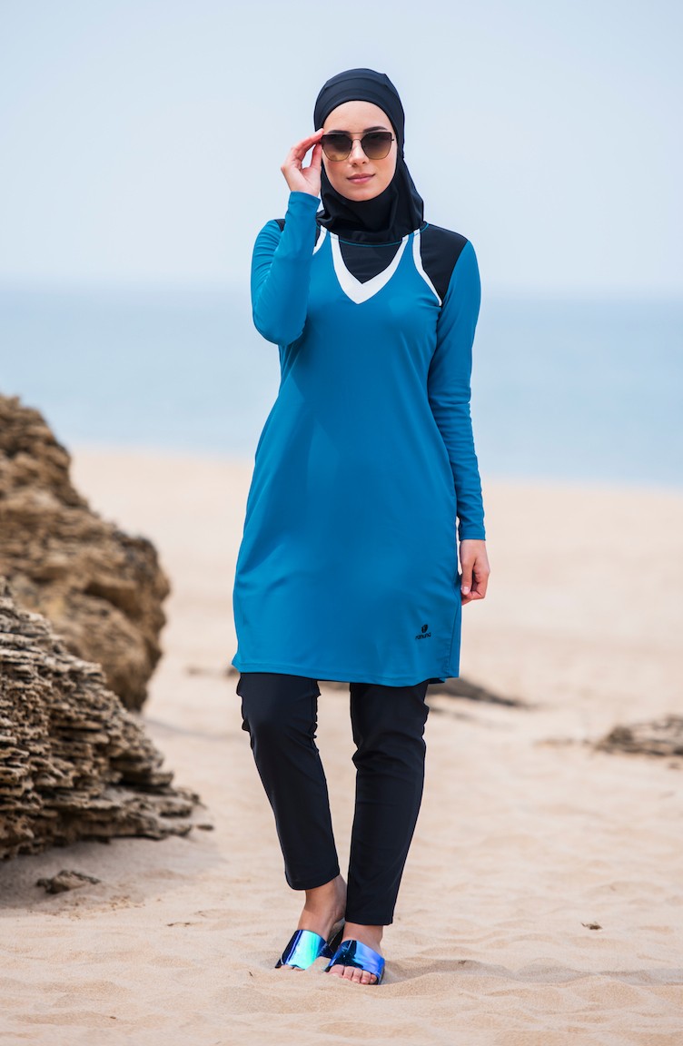 Hijab Swimsuit 6044-01 Indigo 6044-01 | Sefamerve