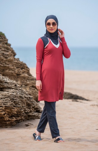 Hijab Swimsuit 6044-06 Dried Rose 6044-06
