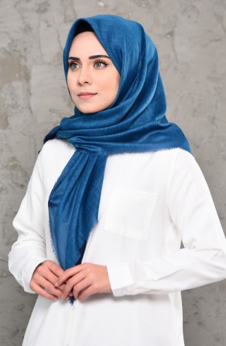 Double Sided Cotton Scarf 2231-10 Turkuaz 2231-10
